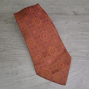 Webster Mens Wear Geometric Necktie Tie Vintage Polyester Purple Gold VGC